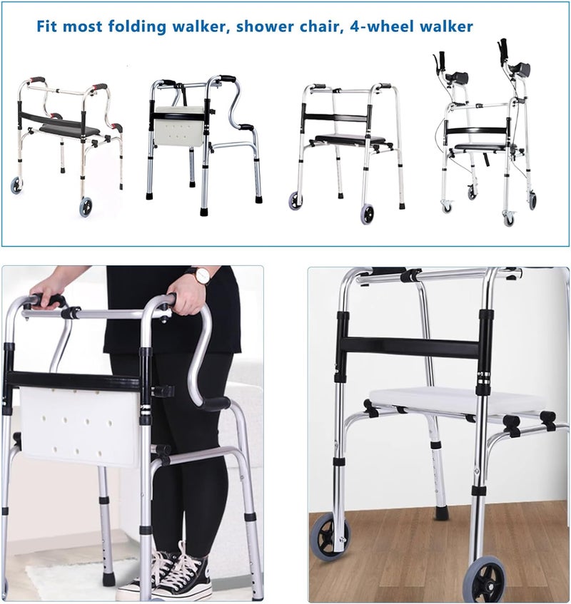 LODMOD Adjustable Walker Rest Seat, Folding Walker Attachable Seat for Elderly Disabled, Range:20"~24" (Plastic) - Image 4